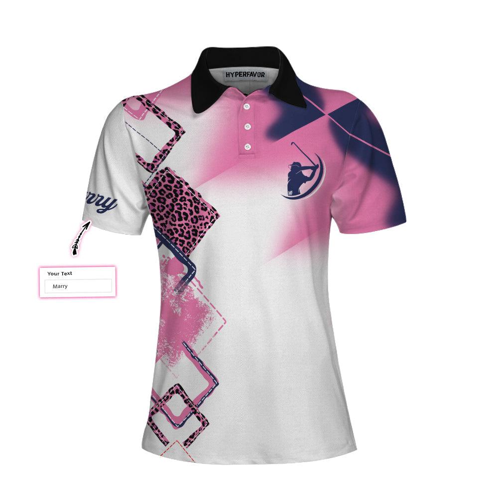 Golf Custom Name Women Polo Shirt, Swing Swear Repeat Personalized Women Polo Shirts, Golfing Gift For Ladies, Golfers, Golf Lovers - Amzanimalsgift