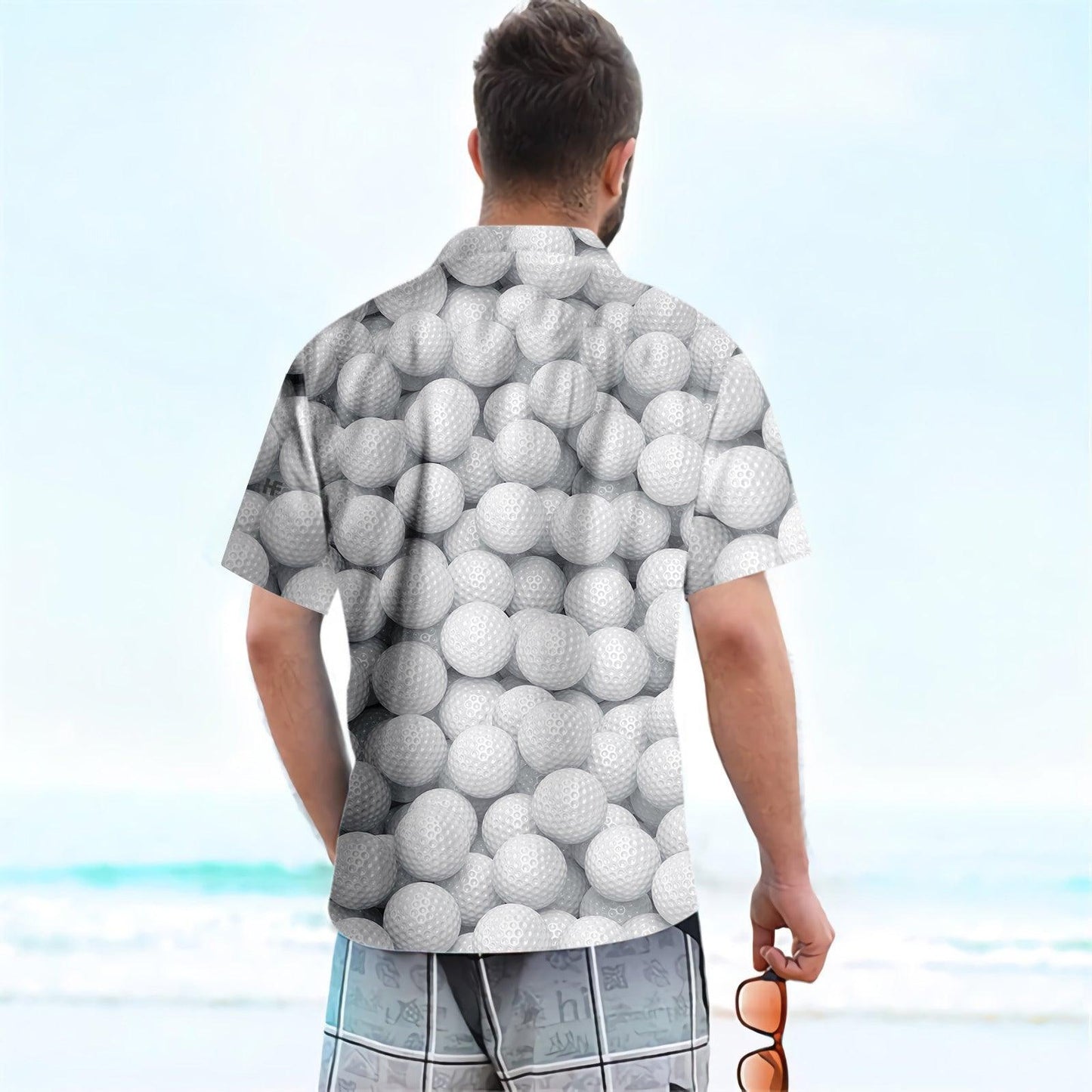 Golf Hawaiian Shirt, Render Golf Balls Pattern Hawaiian Shirt, Colorful Summer Aloha Shirt For Men Women, Gift For Husband, Wife, Family, Golf Lovers - Amzanimalsgift
