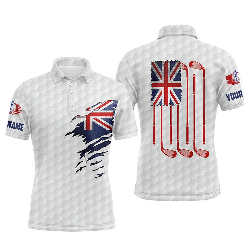 Golf Men Polo Shirt - Custom Name New Zealand Flag, Vintage Golf Clubs Apparel - Personalized Gift For Golf Lover, Team, Husband, Patriotic - Amzanimalsgift