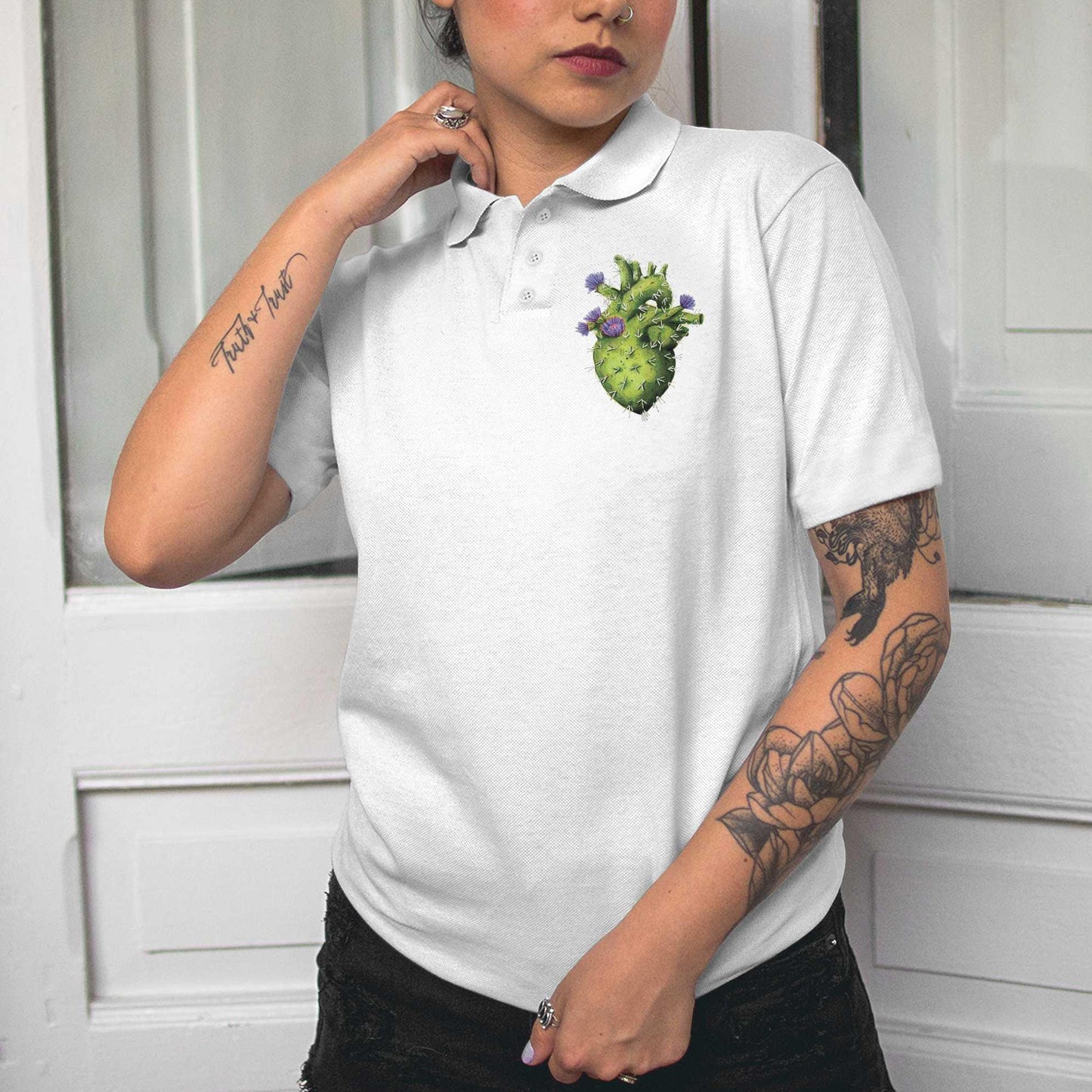 Golf Women Polo Shirt, I Garden So I Don't Choke People, White Skull Gardening Women Polo Shirts, Best Female Gift For Golf Lovers, Ladies, Golfers - Amzanimalsgift