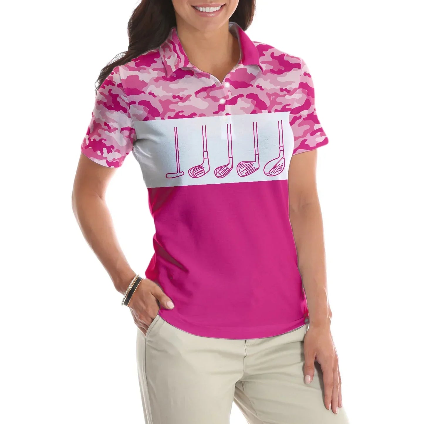 Golf Women Polo Shirt, Life Is Full Of Important Choices, Pink Camouflage Golf Clubs Women Polo Shirts, Gift For Ladies, Golfers, Hot Weather - Amzanimalsgift