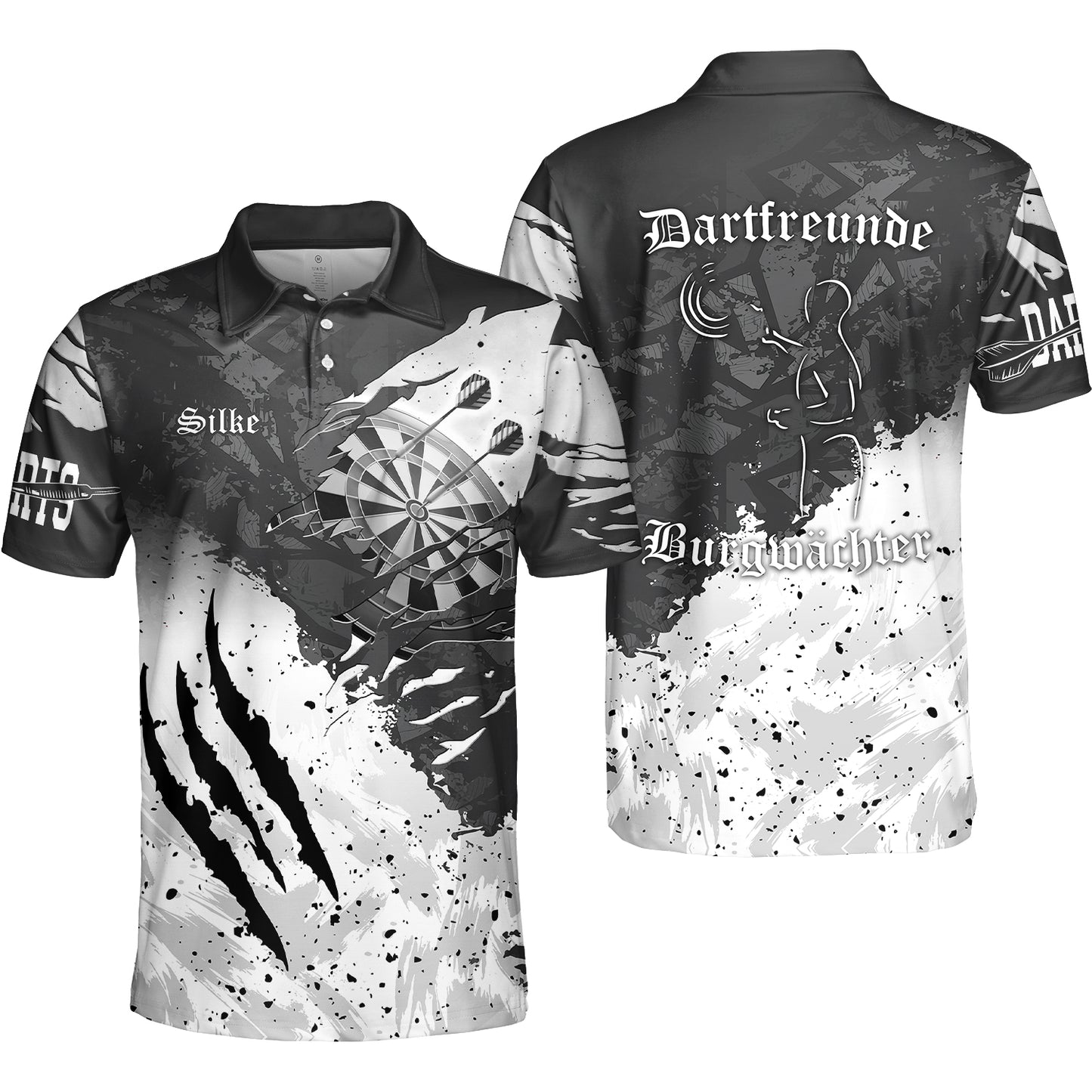 Customized Darts Polo Shirt Multicolor For LG Silke Team