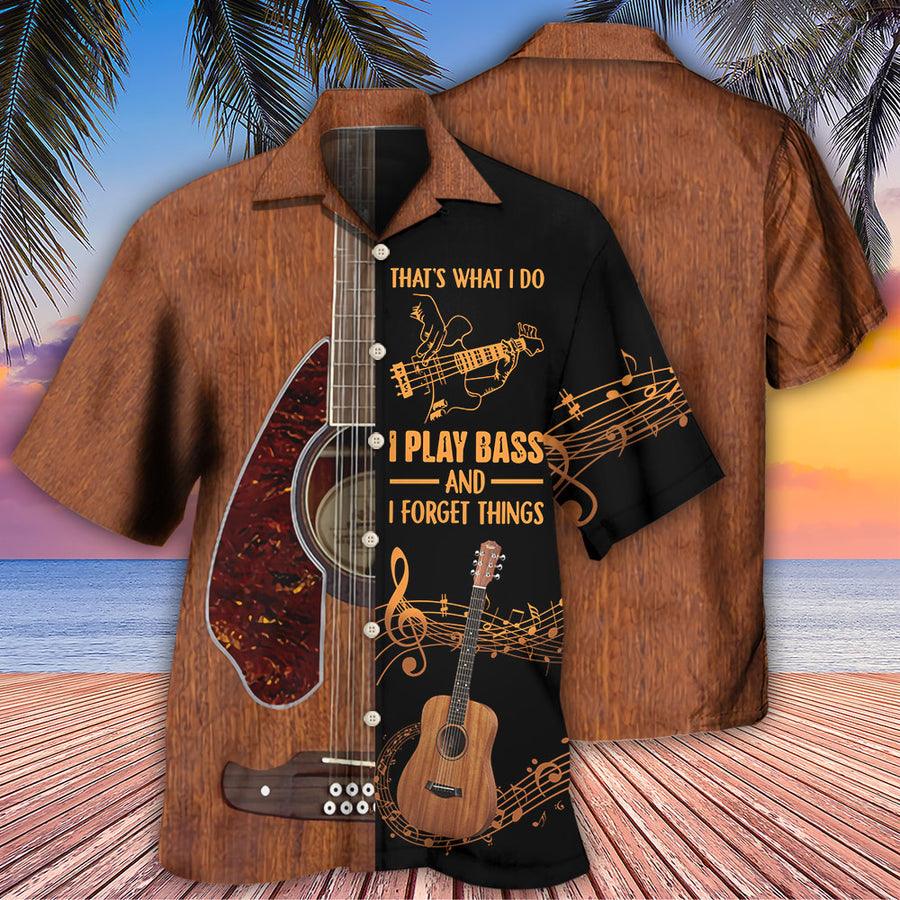 Guitar Aloha Hawaiian Shirt For Summer, Guitar That's What I Do I Play Bass Hawaiian Shirts Outfit For Men Women, Music Guitar Lovers - Amzanimalsgift
