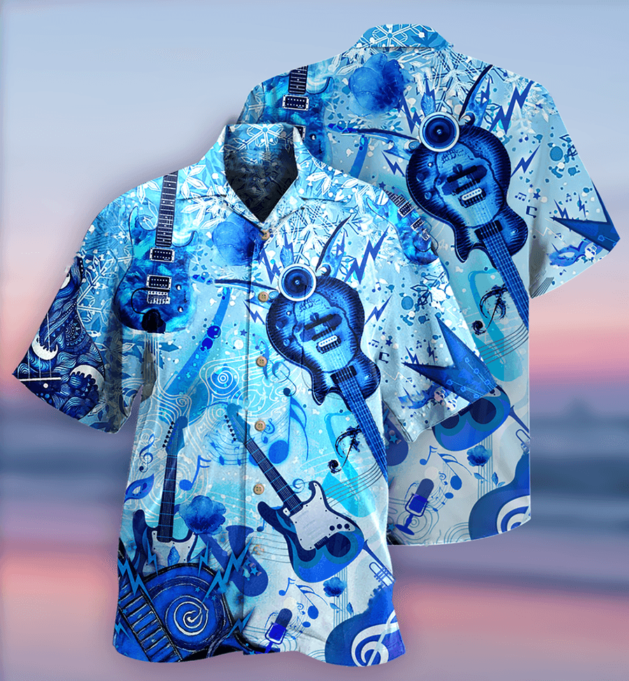 Guitar Music So Cool Style Aloha Hawaiian Shirt For Summer, Colorful Guitar Hawaiian Shirts Matching Outfit For Men Women, Music Guitar Lovers - Amzanimalsgift