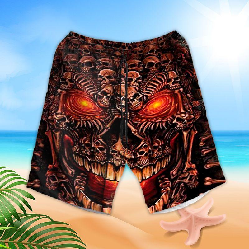 Halloween Aloha Hawaiian Shirts For Summer, Creepy Skull Screaming Hawaiian Set Clothing For Men Women, Gift For Friend, Family - Amzanimalsgift