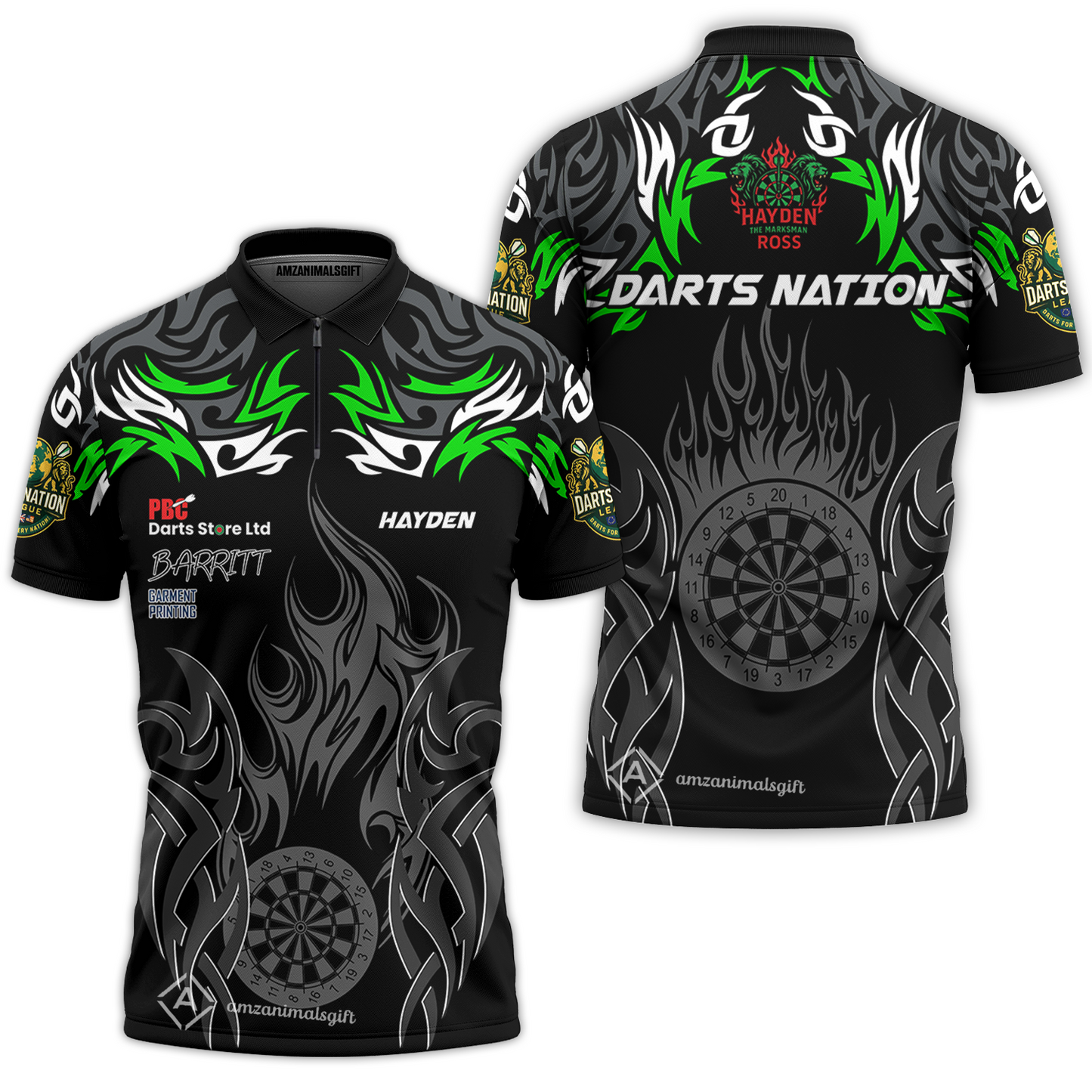 Custom Darts Quarter-Zip Shirt For Hayden