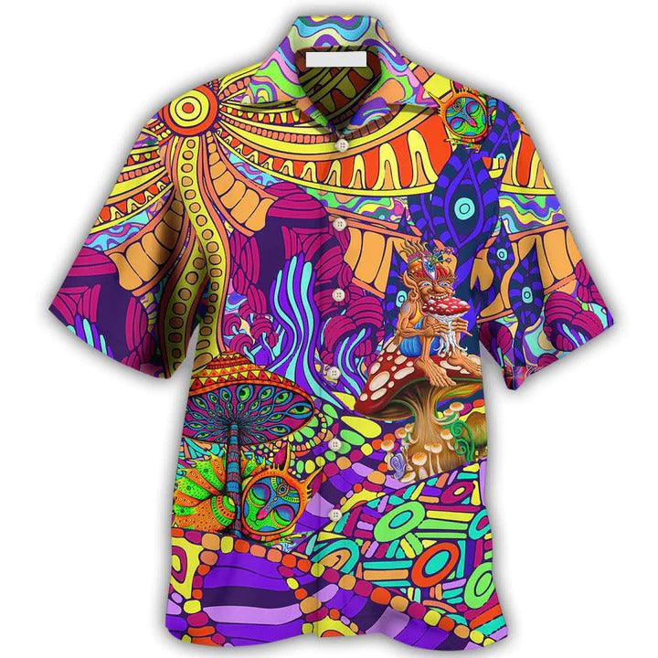 Hippie Aloha Hawaiian Shirt - Hippie Colorful Love Life Hawaiian Shirt For Summer - Perfect Gift For Friend, Family - Amzanimalsgift