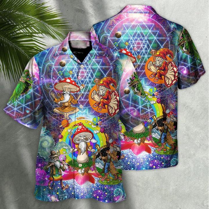 Hippie Aloha Hawaiian Shirt - Hippie Magic Mystic Color Man Hawaiian Shirt For Summer - Perfect Gift For Friend, Family - Amzanimalsgift