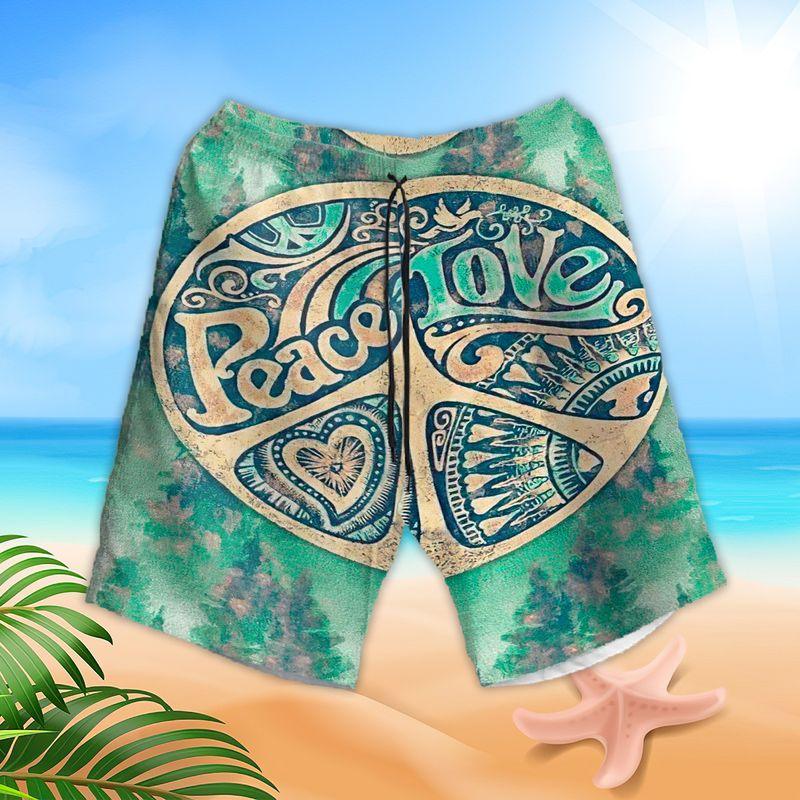 Hippie Aloha Hawaiian Shirts For Summer, Hippie Peace Love Hippie Style Hawaiian Set For Men Women, Best Gift For Friend, Hippie Lovers - Amzanimalsgift