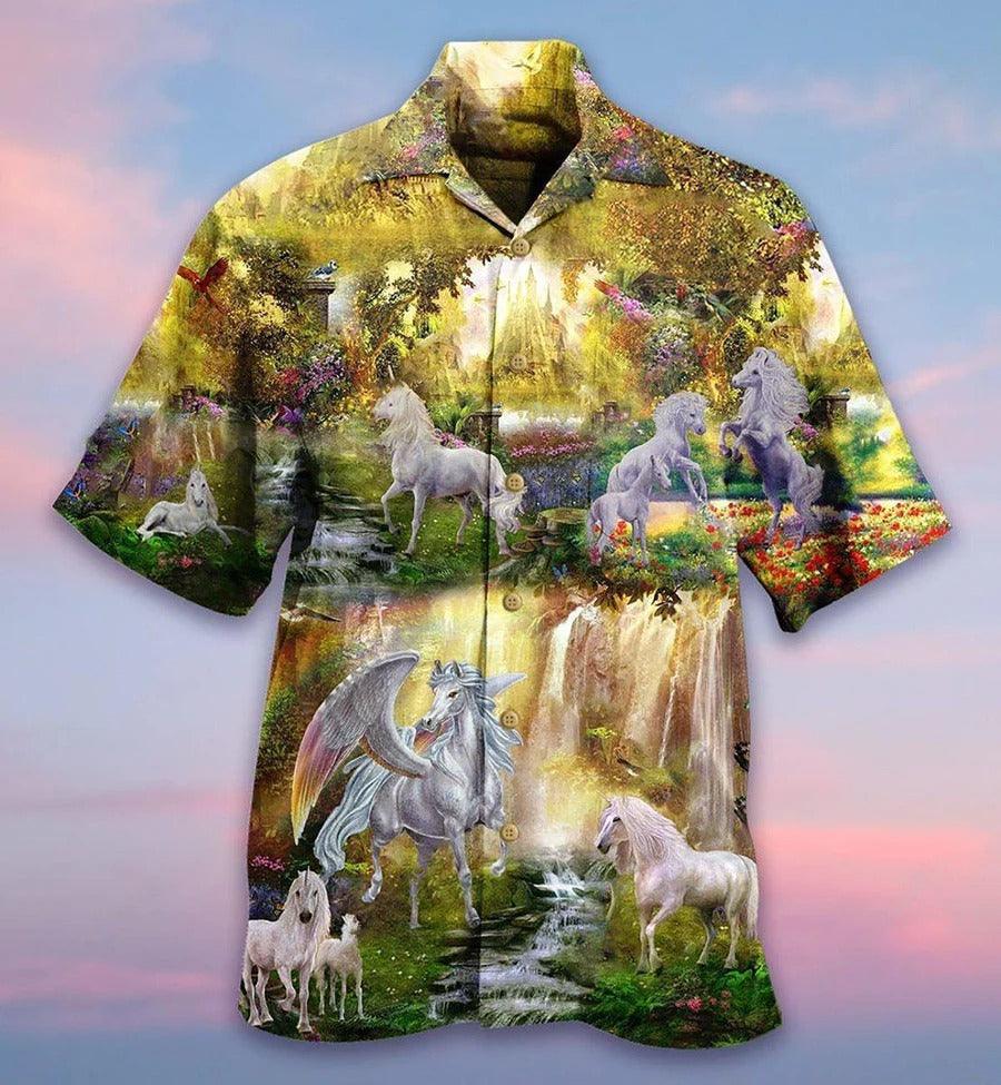 Horse Hawaiian Shirt For Summer - Horse Mysterious Paradise Hawaiian Shirt - Perfect Gift For Men, Horse Lovers - Amzanimalsgift