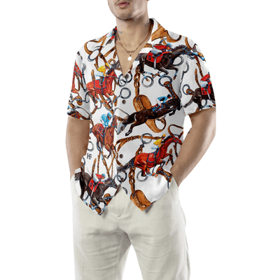 Horse Racing Hawaiian Shirt, Horse Aloha Shirt For Men - Perfect Gift For Horse Lovers, Husband, Boyfriend, Friend, Family - Amzanimalsgift