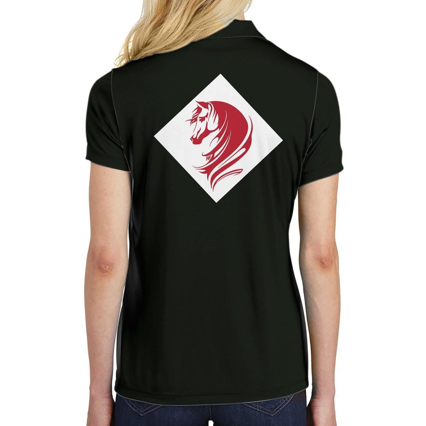 Horse Riding Custom Name Women Polo Shirt, Equestrian Color Block Personalized Women Polo Shirts, Gift For Ladies, Horse Lovers And Equestrians - Amzanimalsgift