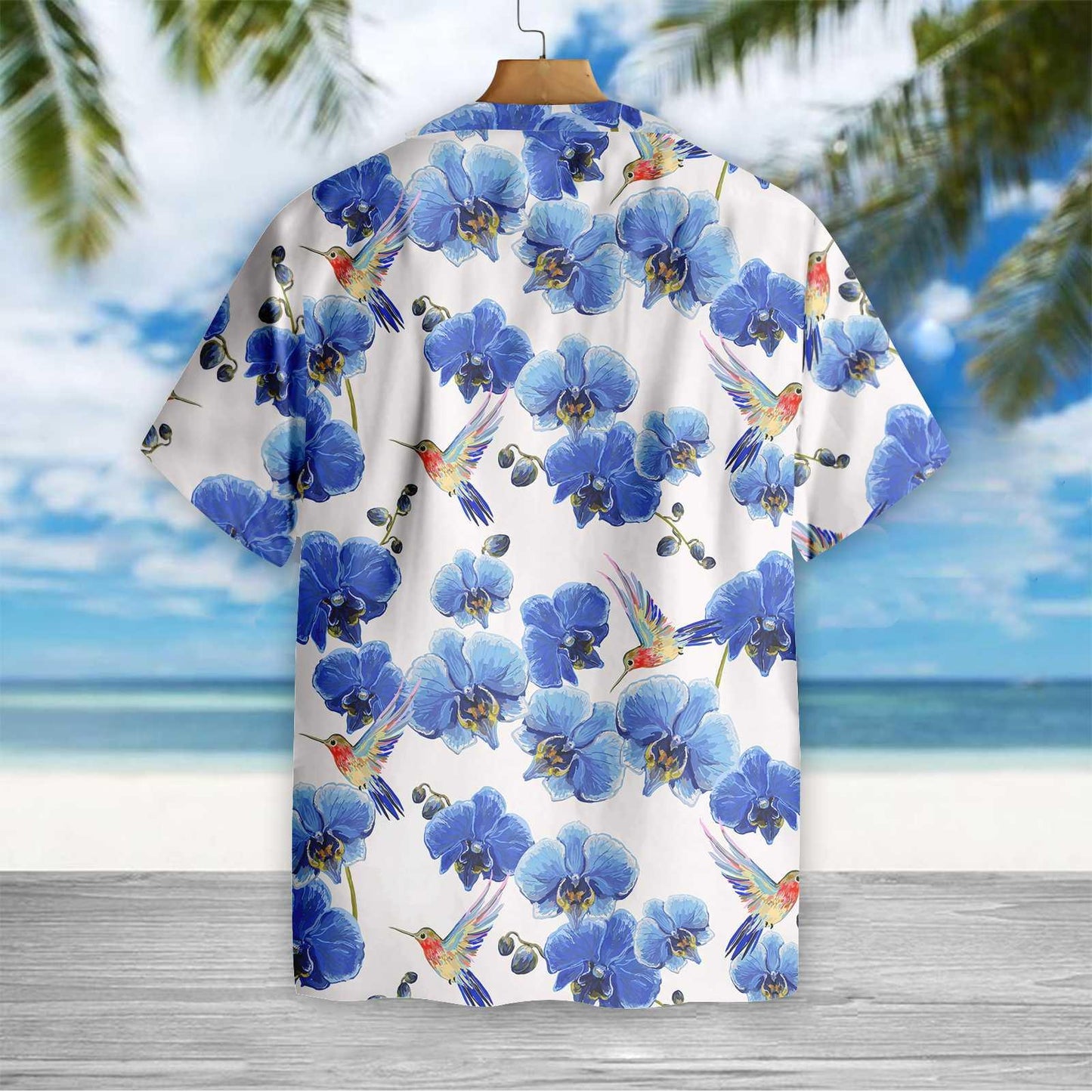 Hummingbird Hawaiian Shirts, Colorful Summer, Purple Flowers Aloha Shirts For Summer - Perfect Gift For Hummingbird Lovers, Friends, Family - Amzanimalsgift