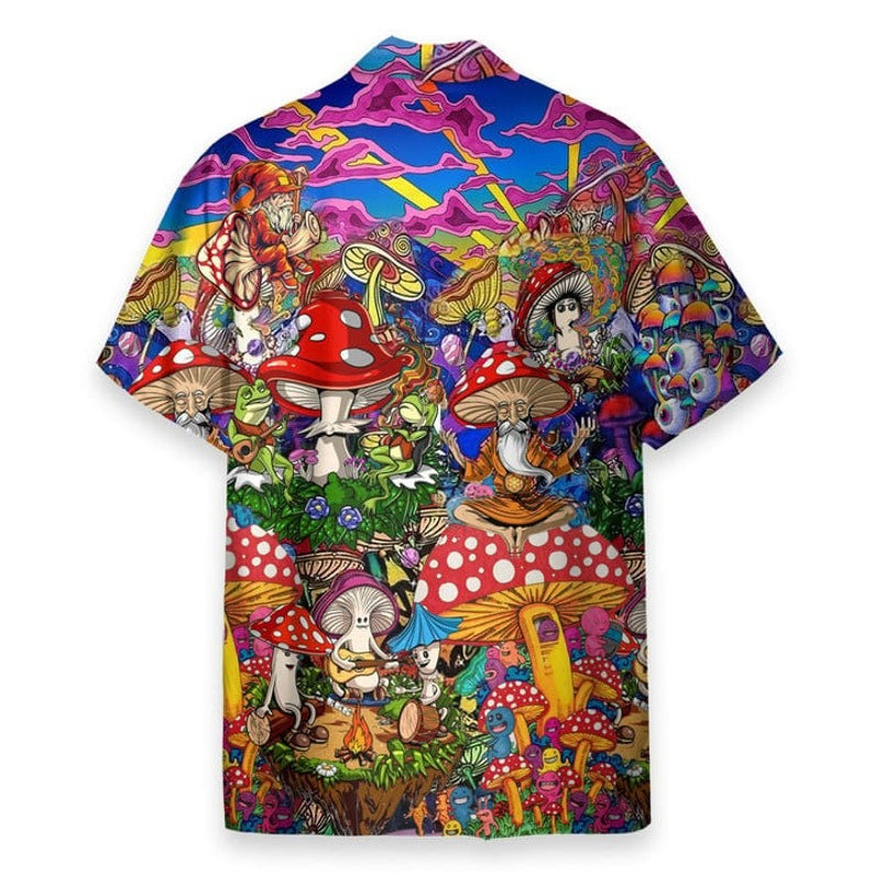 Hippie Mushroom Hawaiian Shirt - Perfect Gift For Friends, Family
