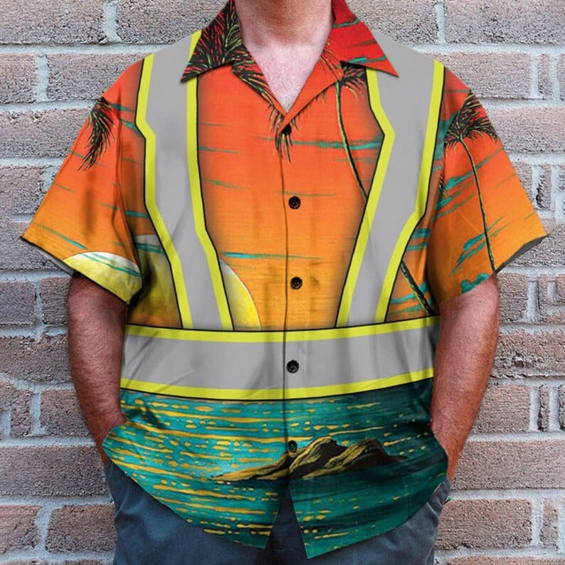 Ironworker Uniform In The Beautiful Sunset Tropical Hawaiian Shirt - Perfect Gift For Friends, Family