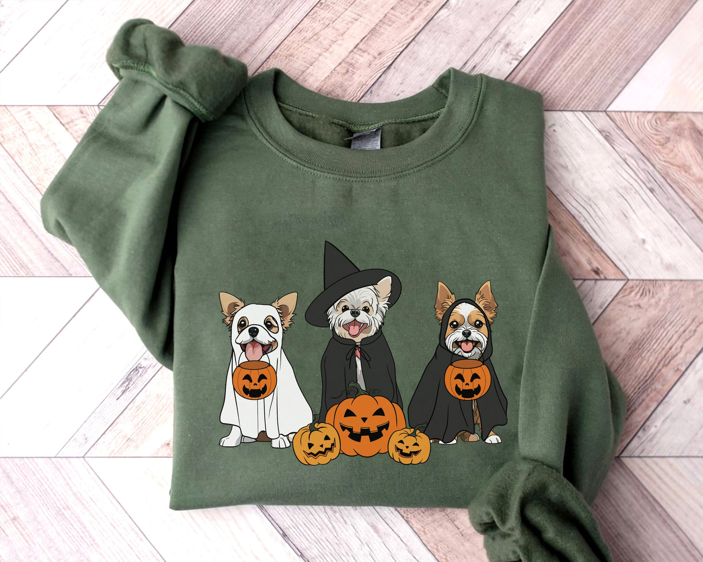 Ghost And Witch Yorkshire Terrier Shirt, Ghost Yorkshire Shirt, Witch Yorkie Shirt, Yorkshire Halloween Sweatshirt, Ghost And Witch Dog Tee