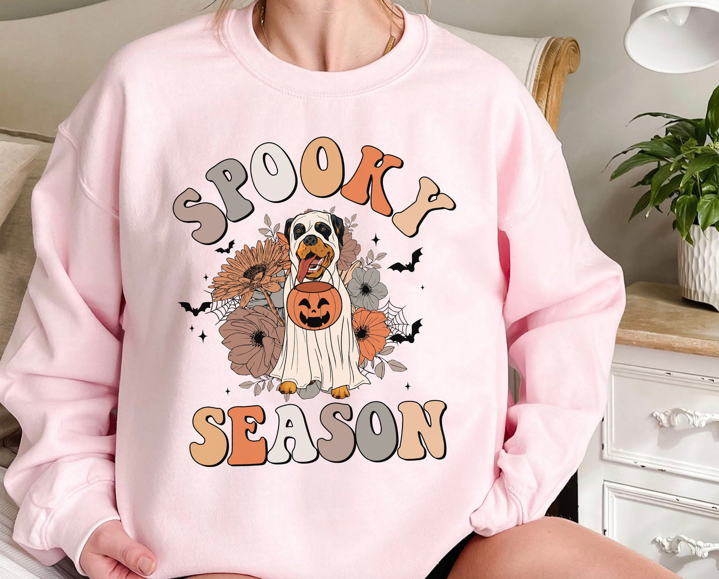 Rottweiler Spooky Season Shirt, Rottweiler Ghost Shirt, Rottweiler Halloween Shirt, Rottweiler Dog Lover, Spooky Season Dog Shirt, Dog Lover