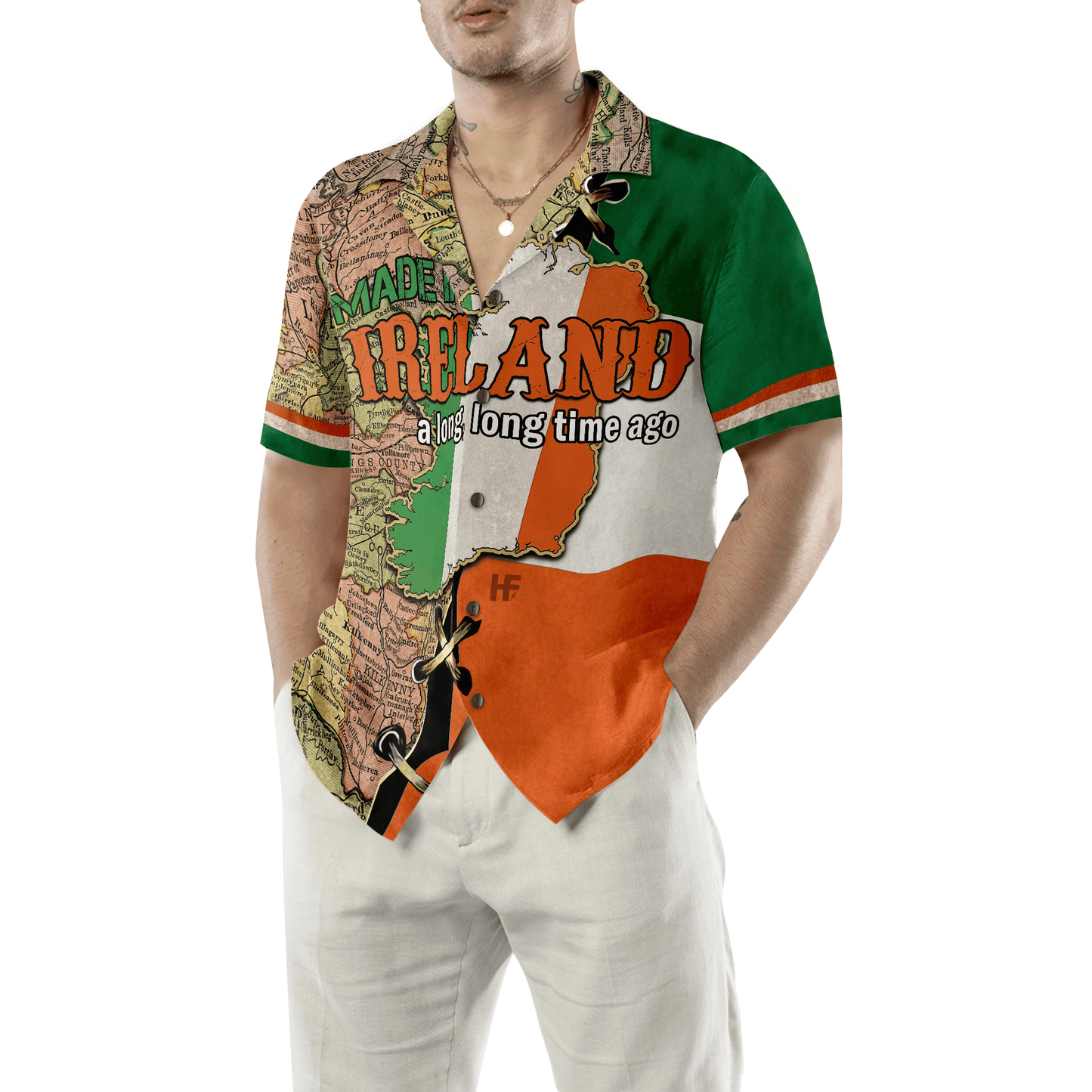 Ireland Map Hawaiian Shirt, Made In Ireland A Long Time Ago Hawaiian Shirt, Colorful Summer Aloha Shirt, Gift For Husband, Wife - Amzanimalsgift