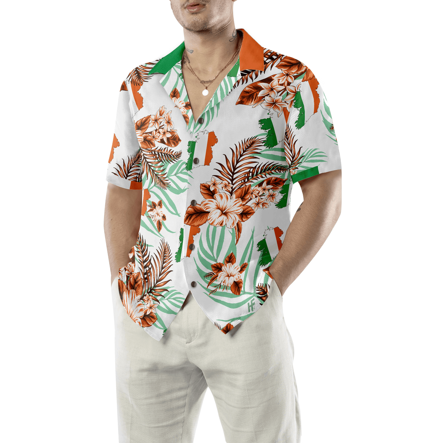 Irish People Proud Ireland Shamrock Hawaiian Shirt, Colorful Summer Aloha Shirts For Men Women, Gift For Husband, Wife, Boyfriend, Girlfriend - Amzanimalsgift