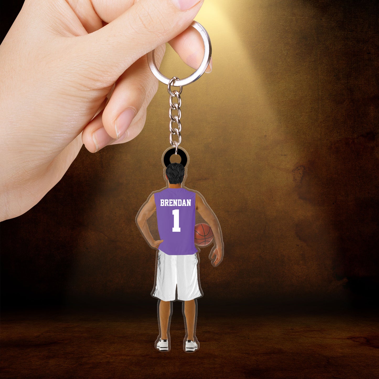 Personalized Basketball Man, Basketball Boy Holding Christmas Car Ornament, Basketball Team Gift For Basketball Lovers