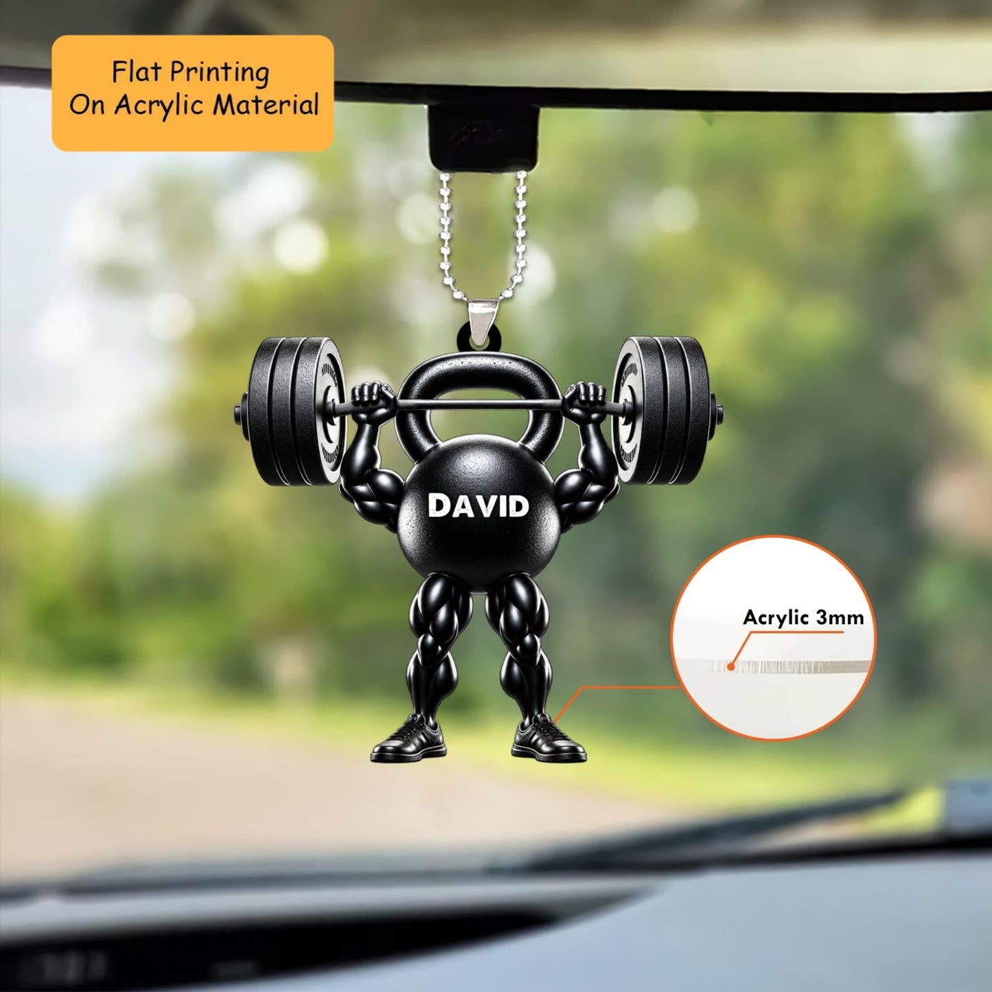 Personalized Christmas Gym Fitness Ornament, Train Hard Gym Fitness Christmas, Custom Ornament Christmas Gift, Keychain Gym Fitness Christmas, Car Ornament Gym Fitness Christmas