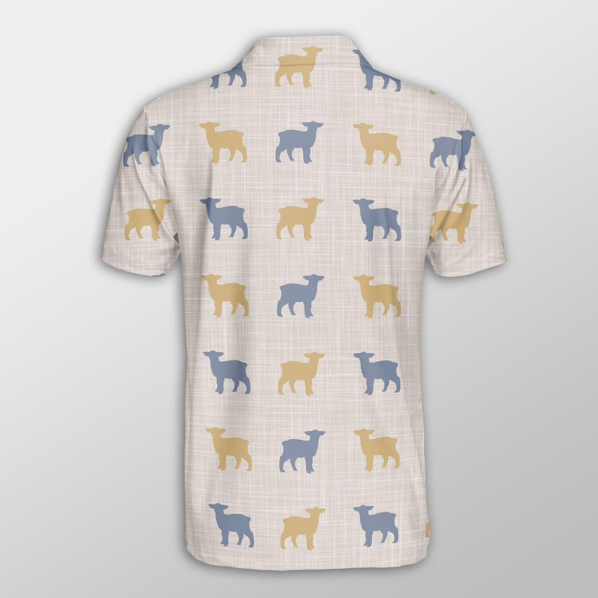Lamp Men Polo Shirts For Summer - Lamp Silhouette Pattern Button Shirts For Men - Perfect Gift For Lamp Lovers, Cattle Lovers - Amzanimalsgift