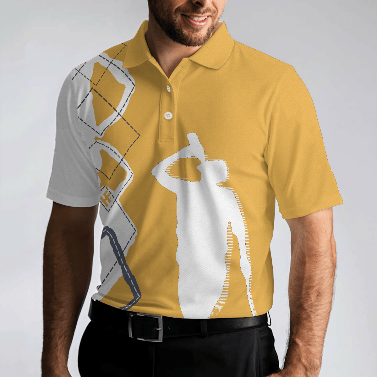 Men Golf Polo Shirt - Beer And Golf Men Polo Shirt, That's Why I'm Here Beer Drinking Polo Shirt - Perfect Polo Shirt For Men, Golfers - Amzanimalsgift