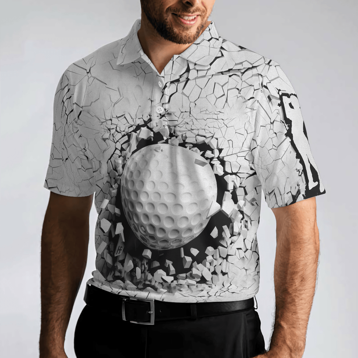 Men Golf Polo Shirt - Elegant And Unique Golf Breaker Golf Polo Shirt, Best Gift For Golfers, Golf Gift For Men - Amzanimalsgift