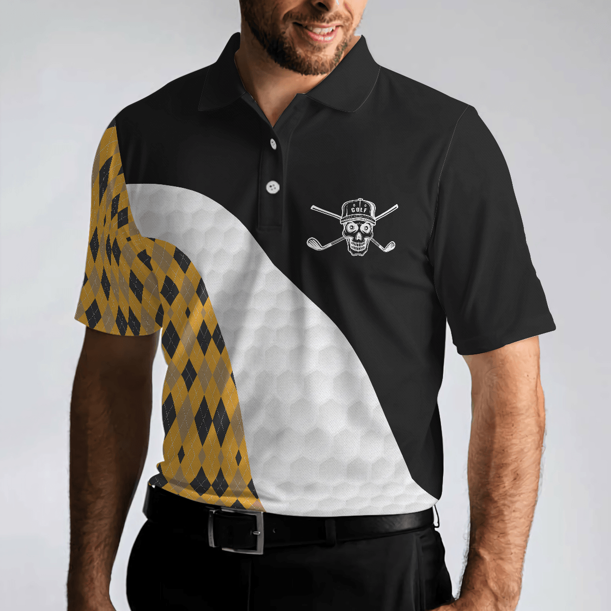 Men Golf Polo Shirt - Funny Golfing Men Polo Shirt, Golfing Without Beer Is Just Walking On The Grass Men Golf Polo Shirt - Perfect Gift For Men, Golfers - Amzanimalsgift