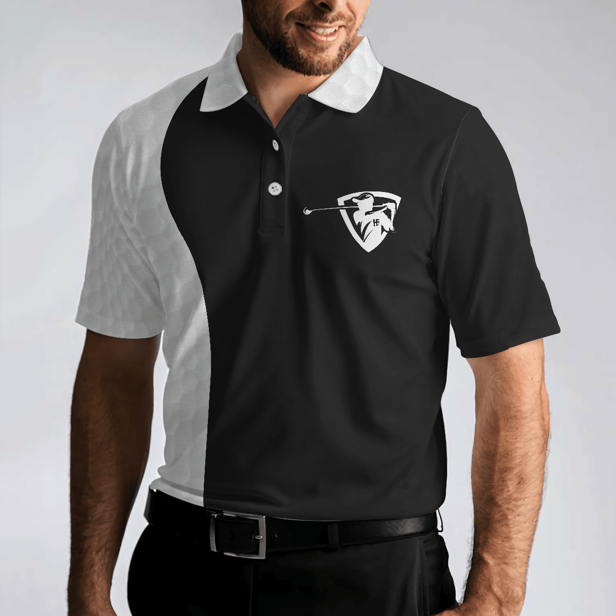Men Golf Polo Shirt - Golf I Play Like An Old Man Polo Shirt, Black And White Golf Sayings Shirt Design, Golf Gift For Men, Golfers - Amzanimalsgift