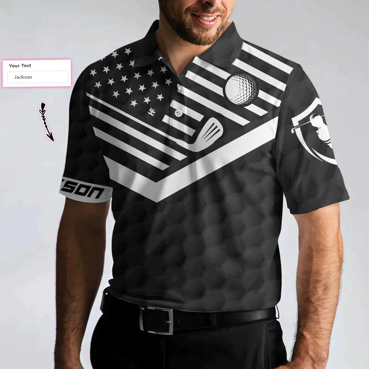Men Golf Polo Shirt - Personalized Golf American Flag Golf Men Polo Shirt, I Was One Under Today Custom Shirt For Male, Gift For Golfers - Amzanimalsgift