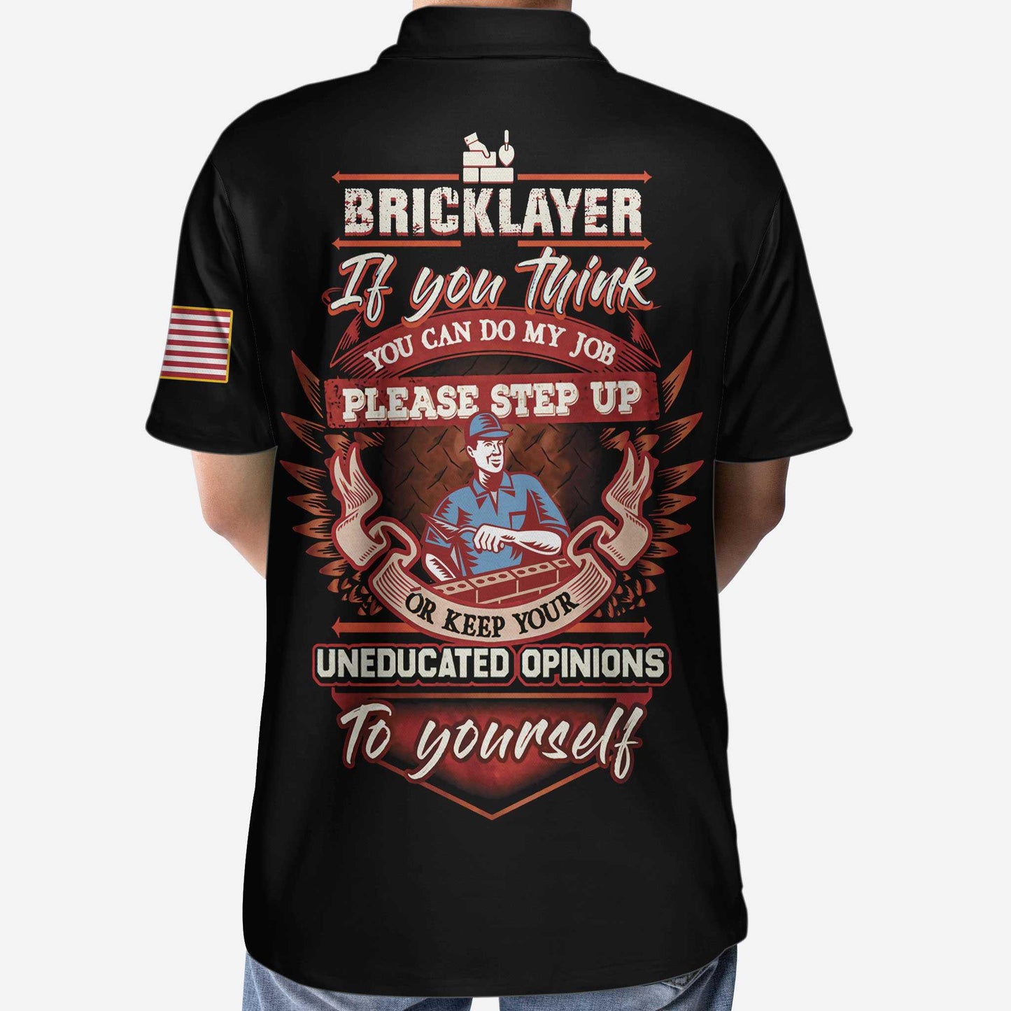 Men Polo Shirt - Bricklayer Proud Skull Short Sleeve Polo Shirt, If You Think You Can Do My Job Polo Shirt, Bricklayer Shirt For Men - Amzanimalsgift