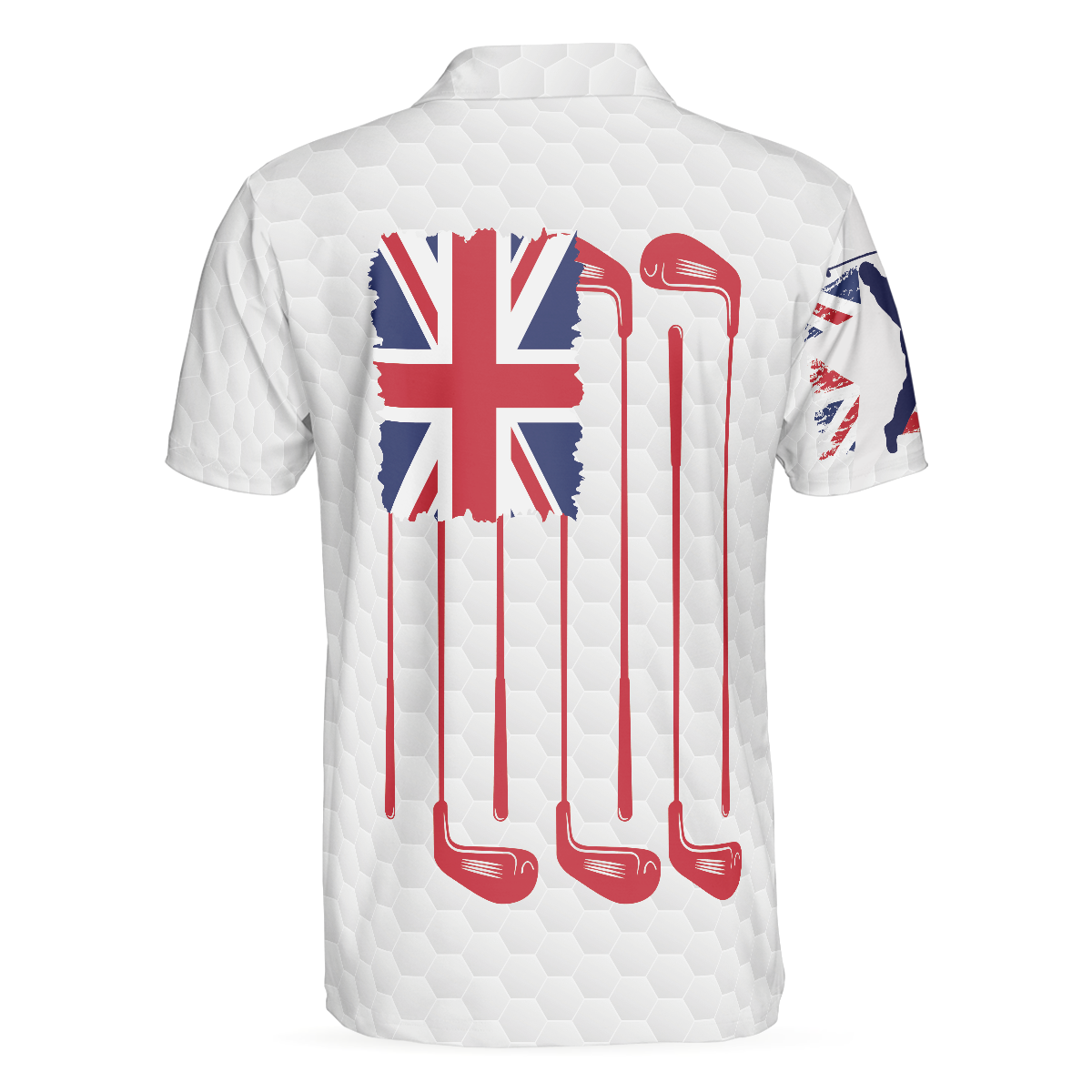 Men Golf Polo Shirt - Golf Club United Kingdom Flag Men Polo Shirt, Great Britain Union Jack Men Polo Shirt - Perfect Polo Shirt For Men, Golfers