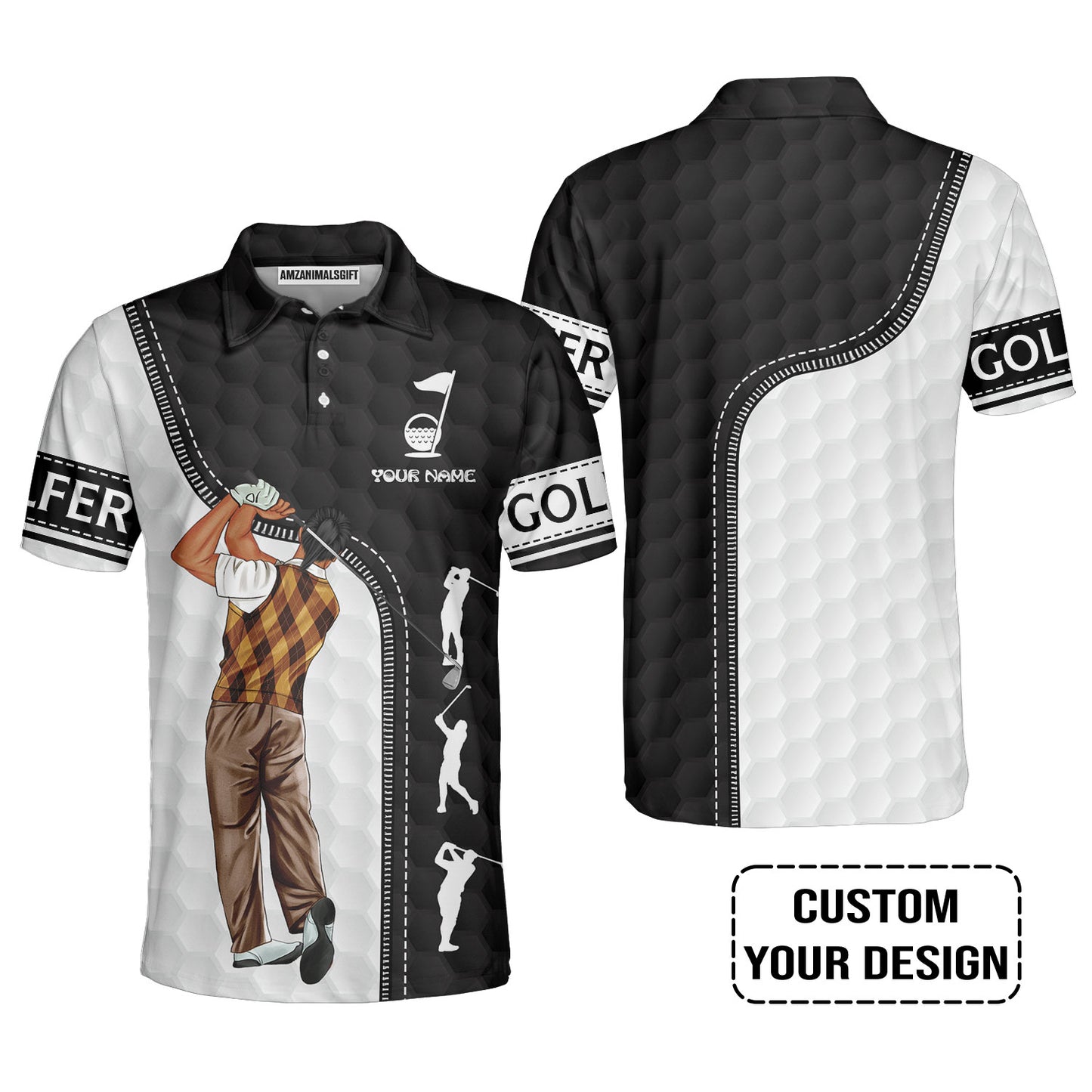 Golf Custom Polo Shirt, Goler Personalized Polo Shirts