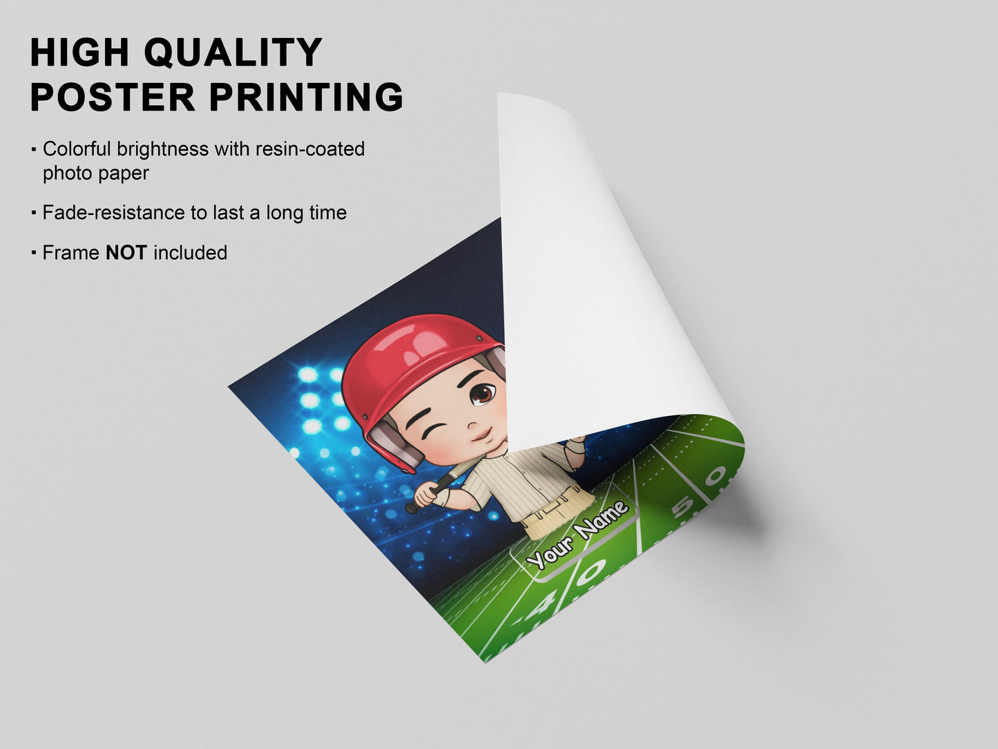 Personalized Baseball Wall Art Canvas, Gift For Son Grandson Loves Baseball Personalized Canvas Decor