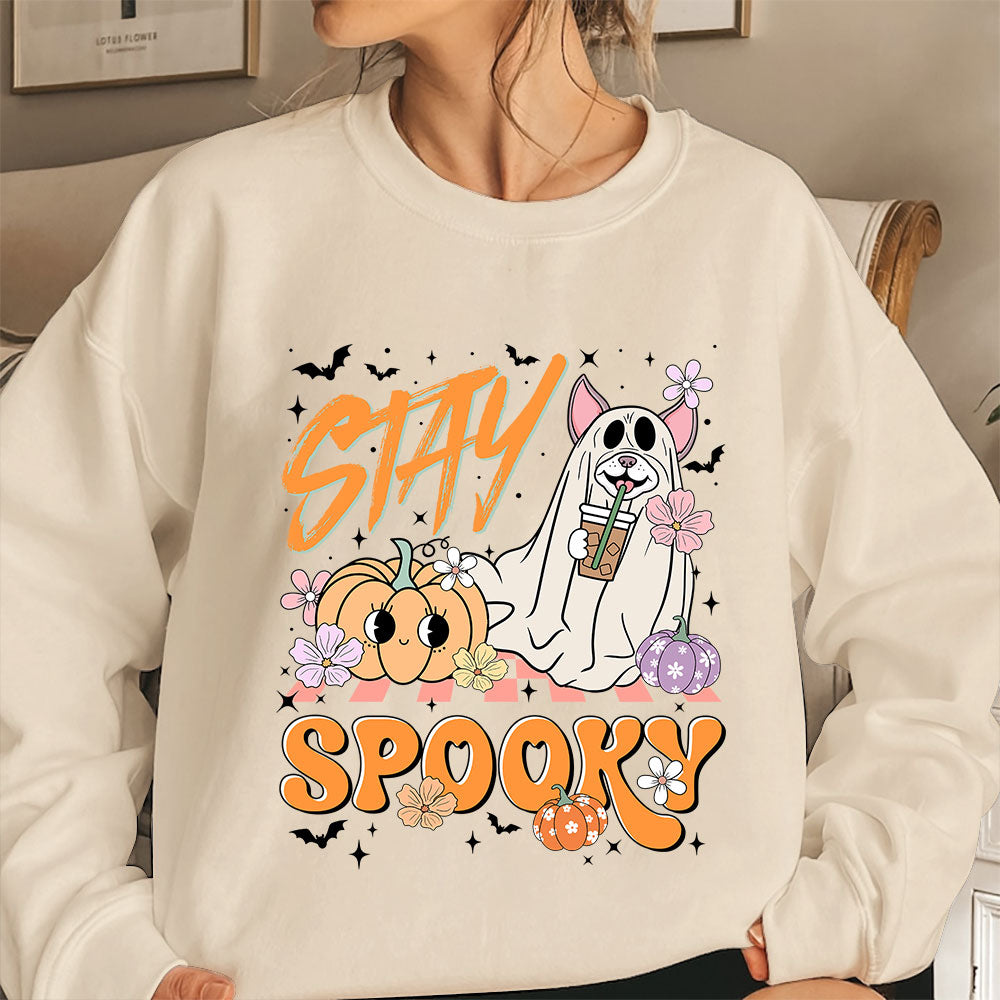 Boston Terrier Sweatshirt, Stay Spooky Boston Terrier Shirt, Boston Terrier Halloween Sweatshirt