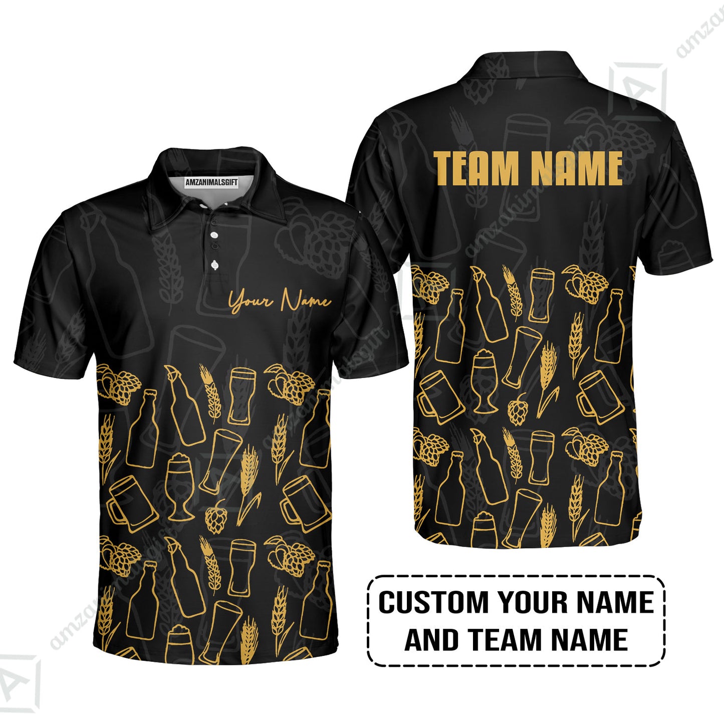 Custom Black Beer Pattern Design Oktoberfest Beer Festival Performance Baseball Jersey