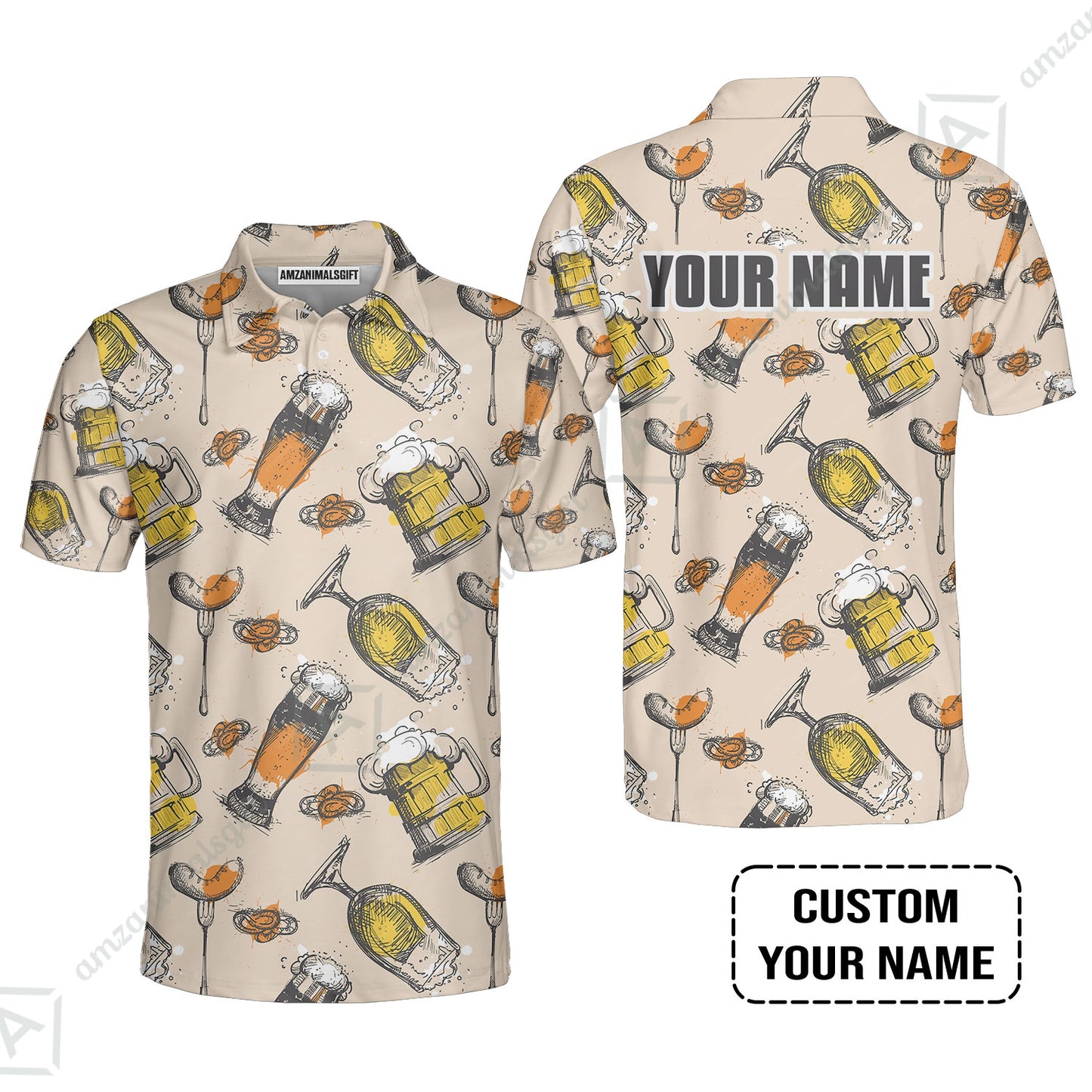 Custom Cream Black Beer Pattern Design Oktoberfest Beer Festival Performance Embroidered Cap