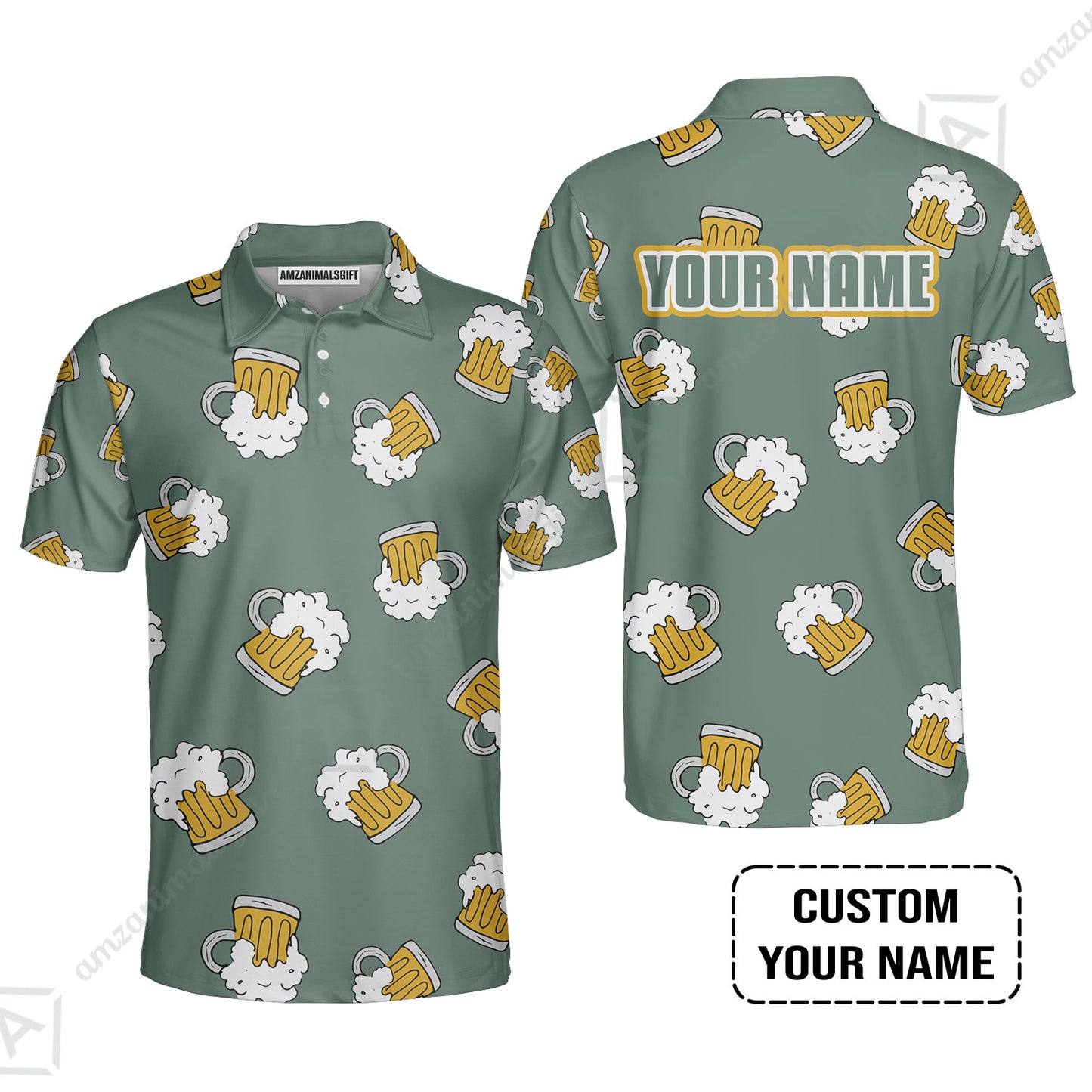 Custom Green Beer Pattern Design Oktoberfest Beer Festival Performance Embroidered Cap