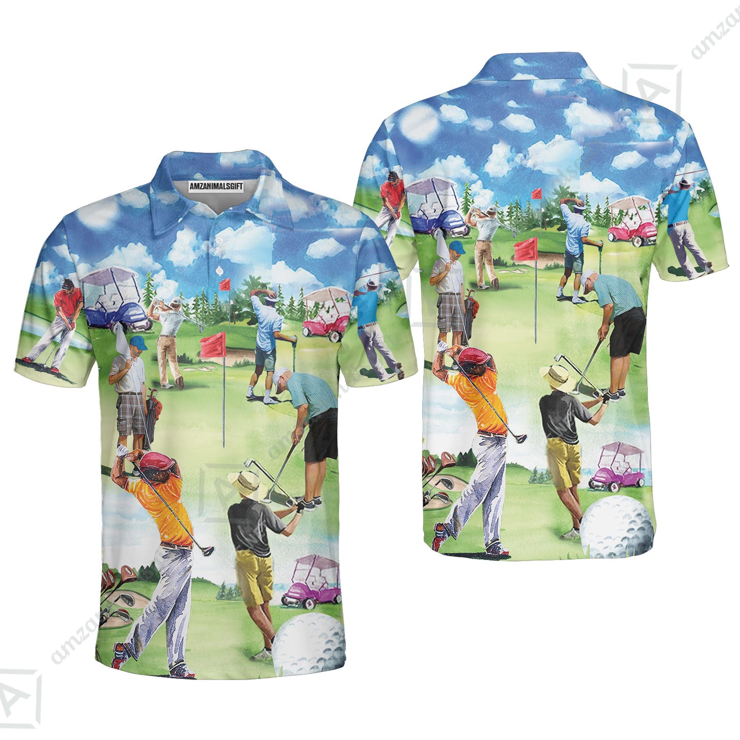 Golf T-Shirt - Golf Eat Sleep Golf Repeat T-Shirt - Perfect Gift For Men, Golfers, Golf Lovers