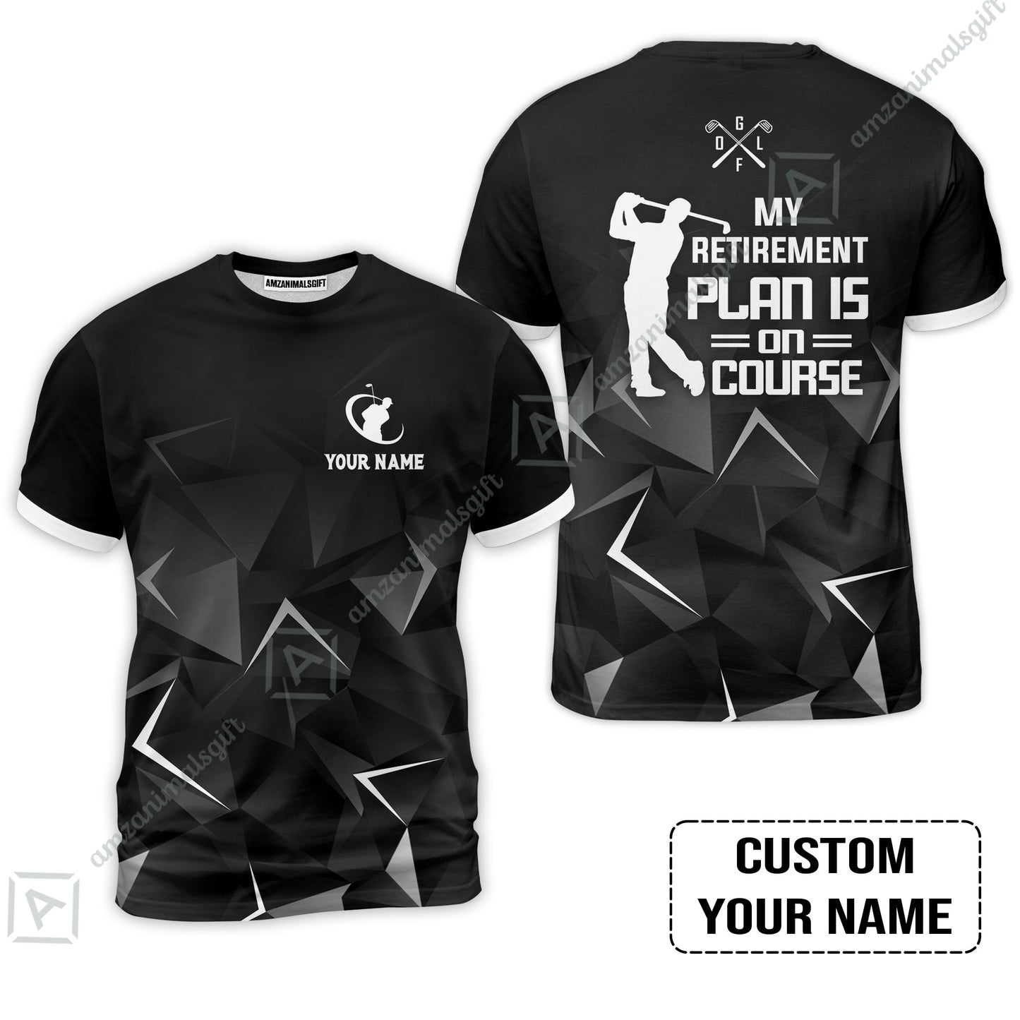 Golf Women Polo Shirt Custom Name - Golfing My Retirement Plan Is On Course Personalized Women Polo Shirt