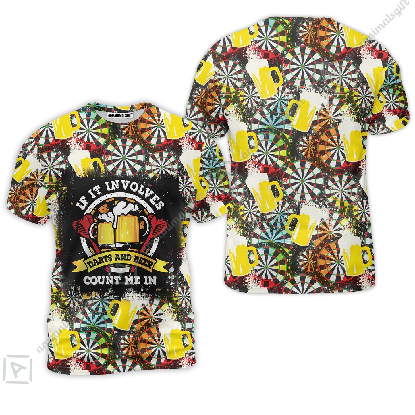 Customized Darts Women Polo Shirt, Darts And Beer I'm Here, Personalized Name Darts Women Polo Shirt