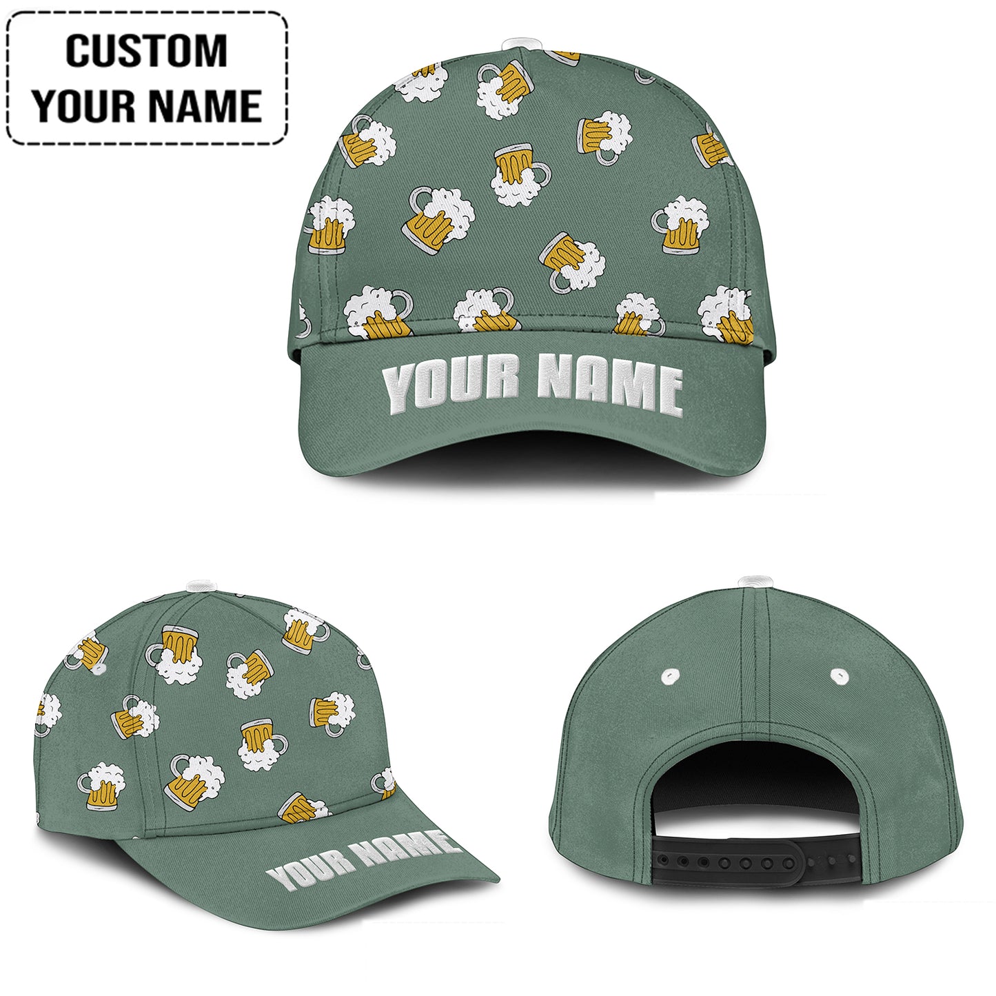 Custom Green Beer Pattern Design Oktoberfest Beer Festival Performance Baseball Jersey