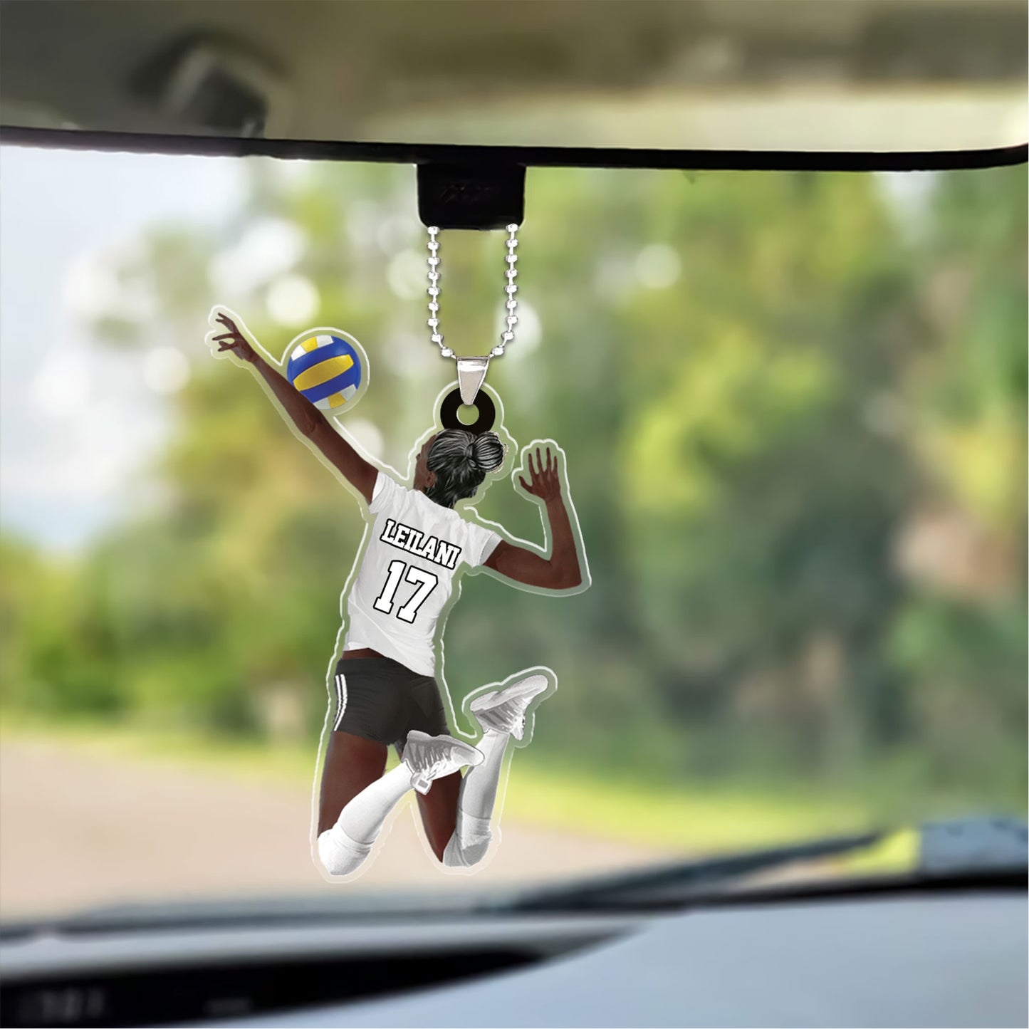 Custom Volleyball Acrylic Christmas Keychain, Personalized Female Beach Volleyball Acrylic Keychain For Volleyball Lover,Christmas,New Year