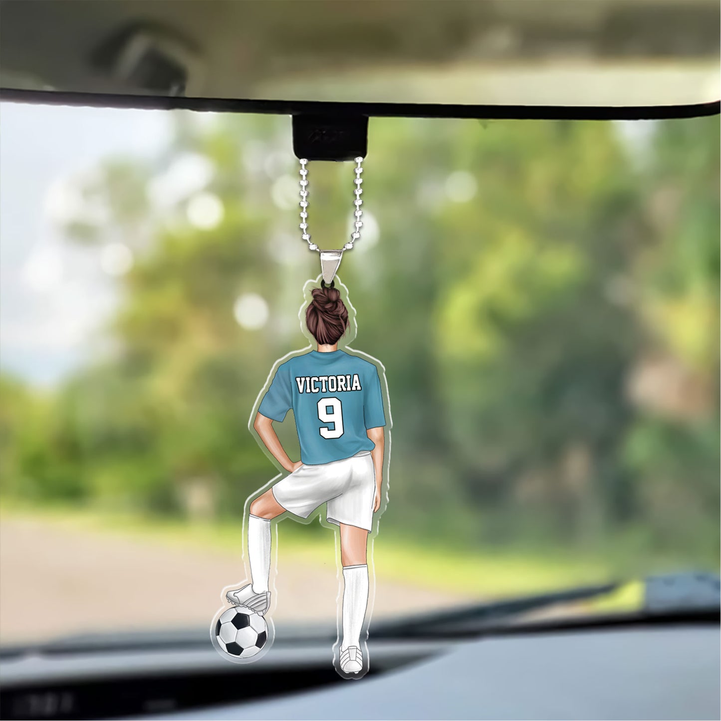 Customized Soccer Female Players Christmas Ornament, Soccer Team Gift For Daughter, Football Players, Football Lovers