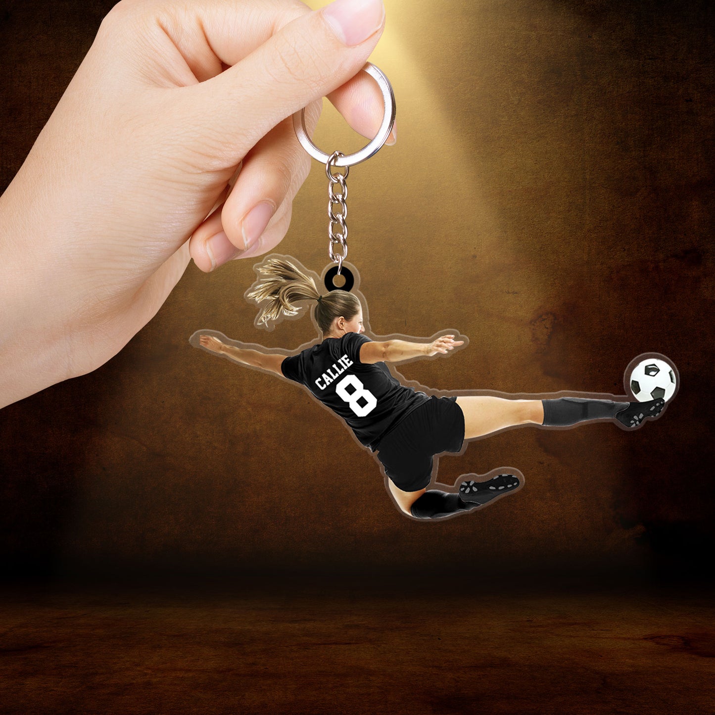 Personalized Girl Soccer Player Car Ornament, Gift For Girl Soccer Players - Best Custom Shape Car Ornament Christmas Decor