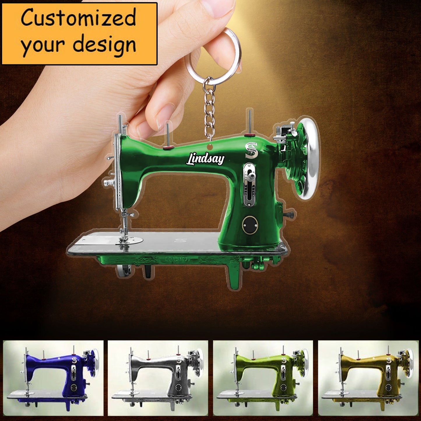 Personalized Sewing Machine Christmas Ornament, Custom Shape Ornaments, Sewing Lover Ornament Christmas