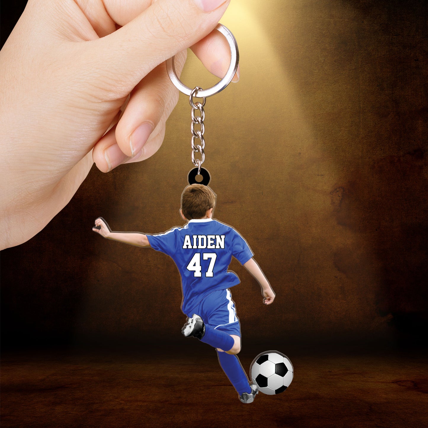 Custom Soccer Boy Acrylic Christmas Ornament, Custom Shape Acrylic Ornament, Gift For Soccer Lovers