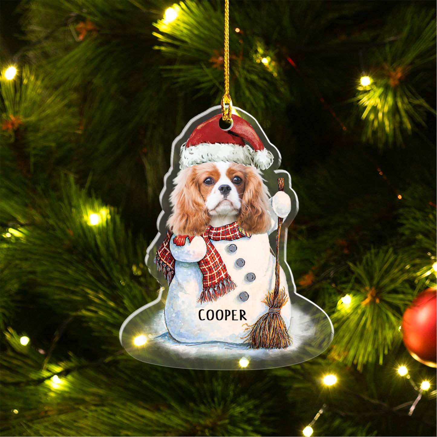 Personalized Cavalier King Charles Spanie Acrylic Ornament, Christmas Funny Dog Acrylic Ornament, Let It Snow Personalized Acrylic Ornament - Gift For Dog Lovers, Friend, Family