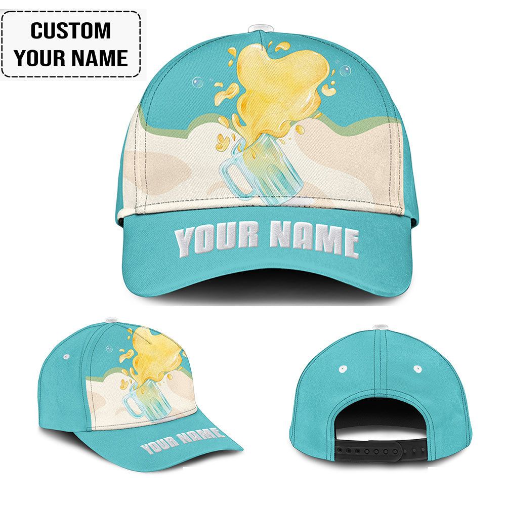 Custom Blue Cream Beer Pattern Design Oktoberfest Beer Festival Performance Baseball Jersey